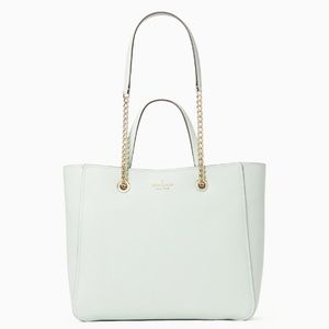 ♠️Kate Spade Infinite Pebbled Leather Large Tote Bag, Crystal Blue Green NWT